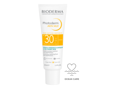 Bioderma Photoderm AKN Mat Fluid Spf30 Αντηλιακό Προσώπου για Ματ Αποτέλεσμα, 40ml