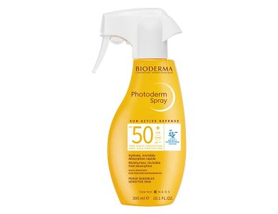 Bioderma Photoderm Spray Sun Active Defense SPF50+ Αντηλιακό για Πρόσωπο & Σώμα σε Μορφή Spray για Ευαίσθητο Δέρμα, 300ml
