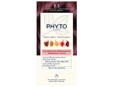 Phyto Phytocolor No5.5 Light Mahogany Brown Μόνιμη Βαφή Μαλλιών Ανοιχτό Καστανό Μαονί, 1τεμ