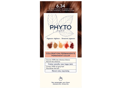 Phyto Phytocolor 6.34 Copper Blonde Μόνιμη Βαφή Μαλλιών Ξανθό Σκούρο Έντονο Χάλκινο, 1τεμ