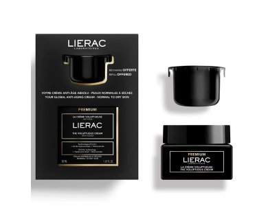 Lierac Voluptueuse Promo με Lierac Premium The Voluptuous Cream Αντιγηραντική Κρέμα Προσώπου για Σύσφιξη, 50ml & Δώρο The Voluptuous Cream Refill Ανταλλακτικό, 50ml, 1σετ