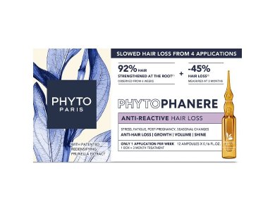 Phyto Phytophanere Reactional Hair Loss Treatment Αντιδραστική Θεραπεία κατά της Τριχόπτωσης, 12amps x 5ml