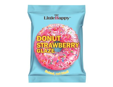 Τhe Little Happy Donut Strawberry Glaze, Ατομικό Γλυκό Σνακ, 50g