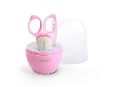 BabyOno Baby Nail Set, Σετ Περιποίησης Νυχιών για το Μωρό με Θήκη, Pink