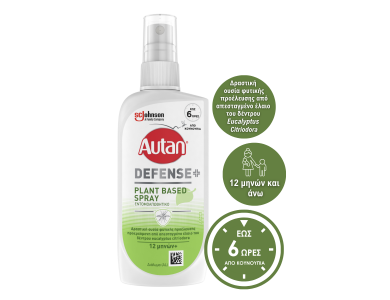 Autan Defense Plant Based Εντομοαπωθητική Λοσιόν σε Spray Κατάλληλη για Παιδιά, 100ml