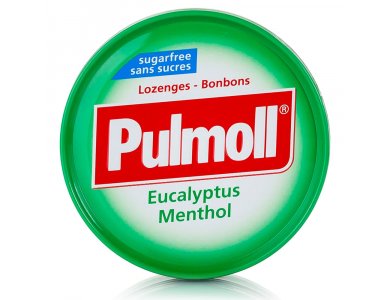 Pulmoll Καραμέλες με Ευκάλυπτο & Μέντα Καταπραΰνουν το Βήχα, τον Πονόλαιμο & Απελευθερώνουν την Αναπνοή, Χωρίς Ζάχαρη, 45gr