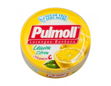 Pulmoll Καραμέλες Λεμόνι & Βιταμίνη C για το Βήχα, τον Πονόλαιμο, την Τόνωση Ανοσοποιητικού, Χωρίς Ζάχαρη, 45gr