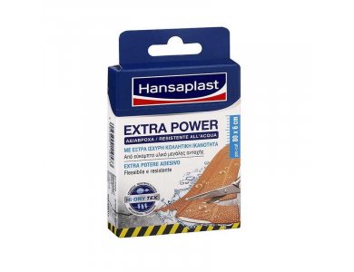 Hansaplast Extra Power Waterproof 80x6cm, Αυτοκόλλητα Επιθέματα Αδιάβροχα 8τμχ