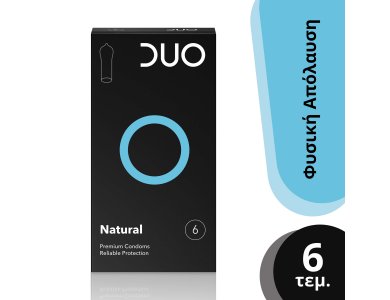 Duo Natural Προφυλακτικά Κανονικά & Διαχρονικά για Φυσική Απόλαυση, 6τμχ
