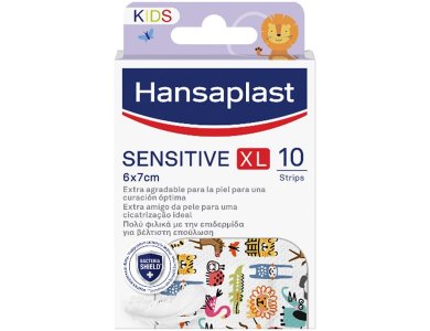 Hansaplast Sensitive XL Kids Παιδικά Επιθέματα 6x7cm, 10τμχ