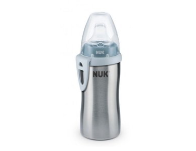 Nuk Active Cup, Ανοξείδωτο Παγουράκι με Στόμιο 12m+, 215ml