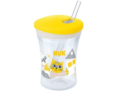 Nuk Action Cup, Εκπαιδευτικό Κύπελλο με Καλαμάκι 12m+, 230ml