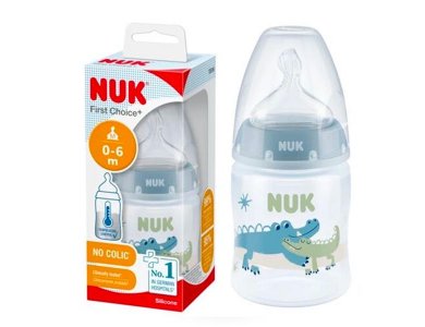 Nuk First Choice+ Μπιμπερό Με Θηλή Σιλικόνης M Λευκό 0-6m 150ml 1τμχ