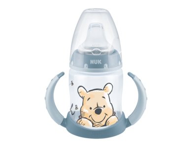Nuk First Choice Learner Bottle Winnie, Μπιμπερό Εκπαίδευσης με Δύο Λαβές & Μαλακό Ρύγχος Σιλικόνης 6-18m,150ml
