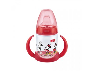 Nuk First Choice Μπιμπερό Εκπαίδευσης Disney Mickey Με Στόμιο Σιλικόνης & 2 Λαβές, 150ml