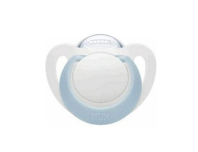Nuk Star, Ορθοδοντική Πιπίλα Σιλικόνης με Θήκη 0-6m, 1τεμ