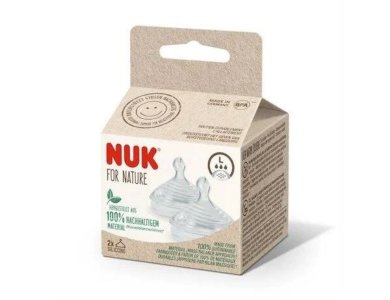 Nuk For Nature, Θήλη Σιλικόνης Μέγεθος L, 2τεμ