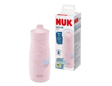 Nuk Mini-Me Sip, Παγουράκι με Ρύγχος 9m+ σε Χρώμα Ροζ, 300ml