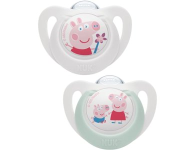 Nuk Peppa Pig Star Πιπίλα Σιλικόνης 0-6m, 2τεμ