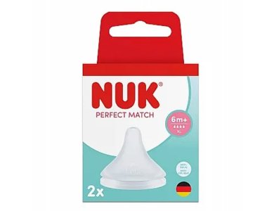 Nuk Perfect Match Θηλή Σιλικόνης Μέγεθος XL 6m+, 2τμχ