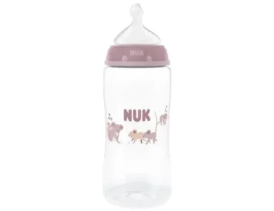 Nuk Μπιμπερό Πλαστικό First Choice Plus PP με Θηλή Σιλικόνης & Ένδειξη Θερμοκρασίας Κοάλα Ροζ 3m+, 300ml