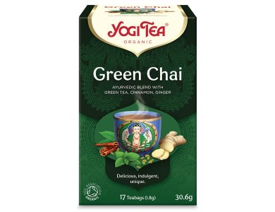 Yogi Tea Green Chai Αφέψημα Τσαγιού με Πράσινο Τσάι & Μπαχαρικά, 17x1.8g
