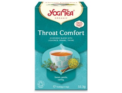 Yogi Tea Throat Comfort Αφέψημα Τσαγιού για τον Ερεθισμένο Λαιμό, 17x1.9g