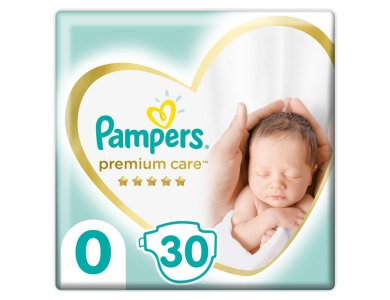 Pampers Premium Care (Premature) No.0 (1-2.5kg) Βρεφικές Πάνες, 30τμχ