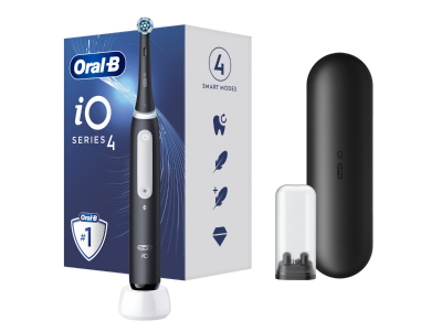 Oral-B iO Series 4 Black Ηλεκτρική Οδοντόβουρτσα Μαύρη, 1τμχ