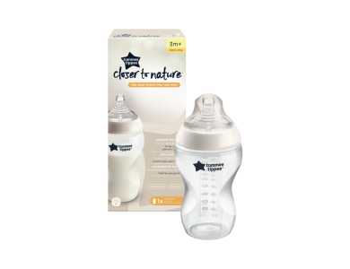 Tommee Tippee Μπιμπερό Closer to nature Mέτριας ροής, 3m+, 340ml