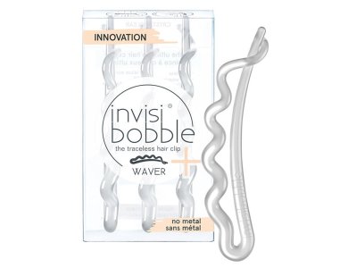 Invisibobble Waver Plus Crystal Clear, Τσιμπιδάκι Μαλλιών, 3τμχ