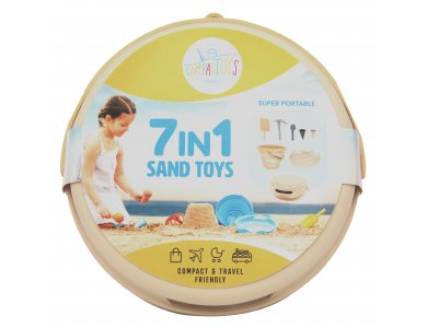Compactoys 7in1 Sand Toys, Πλήρες Σετ Παιχνιδιών Άμμου, 7τμχ