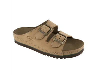 Scholl Airbag Δερμάτινα Ανδρικά Σανδάλια, Χρώμα  Καφέ, Νο46