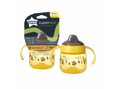 Tommee Tippee SuperStar Weaning Sippee Cup Εκπαιδευτικό Πλαστικό Κύπελλο-Παγούρι 4m+, 190ml