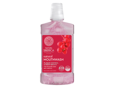 Natura Siberica Natural Mouthwash Cranberry Plaque Control & Fresh Breath Στοματικό Διάλυμα κατά της Πλάκας και της Κακοσμίας, 520ml