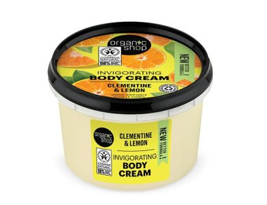 Natura Siberica Invigorating Body Cream Clementine & Lemon, Αναζωογονητική Κρέμα Σώματος, 250ml