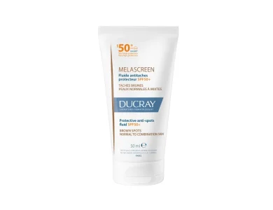 Ducray Melascreen UV Protective Anti-Spots Fluid SPF50+, Λεπτόρρευστη Αντηλιακή Κρέμα για Κανονικό προς Μικτό Δέρμα, 50ml