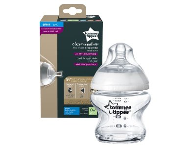 Tommee Tippee Closer To Nature Glass Btl Ne Ar Scan Γυάλινο Μπιμπερό Closer to Nature Μικρής Ροής 0m+ , 150ml