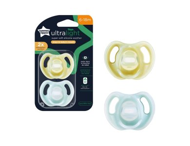 Tommee Tippee Ultra Light Πιπίλες Σιλικόνης 6-18m, 2τμχ