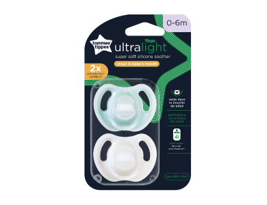 Tommee Tippee Πιπίλες Σιλικόνης Ultra light 0-6m, 2τμχ