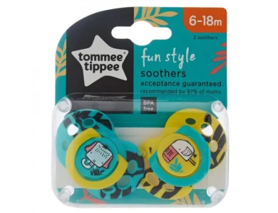 Tommee Tippee Πιπίλες Σιλικόνης Fun για Μωράκια από 6-18m, 2τμχ