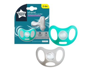 Tommee Tippee Closer To Nature Πιπίλες Σιλικόνης Sensitive με Τέλεια Εφαρμογή για 0-6 Μηνών, 2τμχ