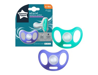 Tommee Tippee Closer To Nature Πιπίλες Σιλικόνης Sensitive με Τέλεια Εφαρμογή για 6 -18 Μηνών, 2τμχ