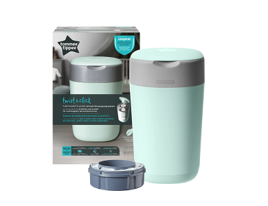 Tommee Tippee Twist & Click Diaper Disposal Bin Green Κάδος Απόρριψης Πάνας Πράσινος, 1τμχ