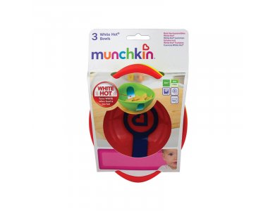 Munchkin White Hot Plates, Πιάτα με Ένδειξη Θερμότητας,σετ 3τμχ