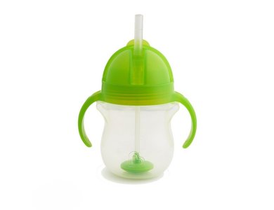 Munchkin Tip & Sip Straw Cup,Εκπαιδευτικό Ποτήρι με Καλαμάκι, Πράσινο 6m+, 207ml