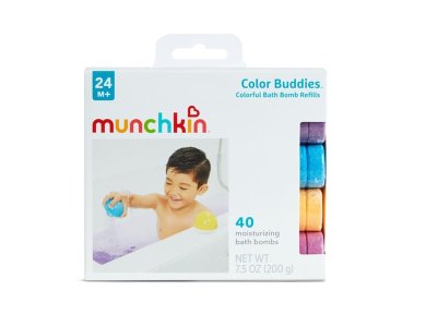 Munchkin Color Buddies Moisturising Colourfull Bath Bombs Refill, Εκπαιδευτικό Παιχνίδι Μπάνιου 24m+, 40bombs