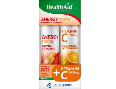 Health Aid Promo Pack Energy Forte, 20eff.tabs & Vitamin C 1000mg, 20eff.tabs