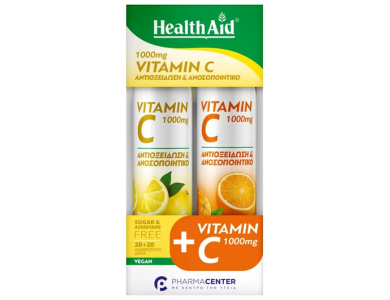 Health Aid Vitamin C 1000mg Lemon & Orange Promo 1+1, 2x20eff.tabs