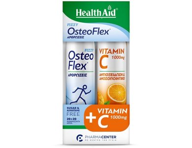 Health Aid Promo Pack Osteoflex, 20tabs & Vitamin C 1000mg, 20tabs, 1σετ